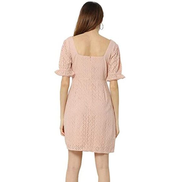 Pink Cotton Skater Dress - Picture 2 of 3